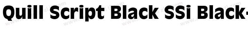 Quill Script Black SSi Black字体转换